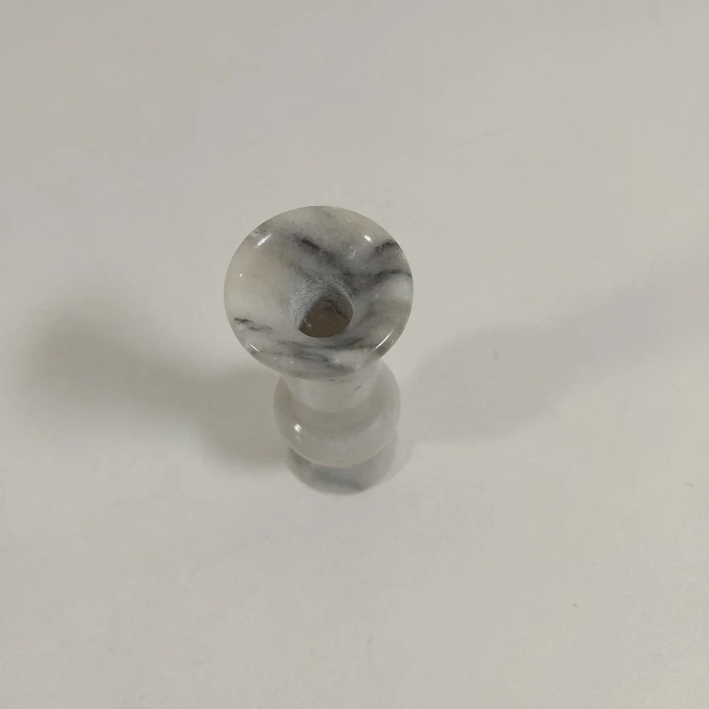 Small VINTAGE turned Marble Bud‎ Vase 4.5 in